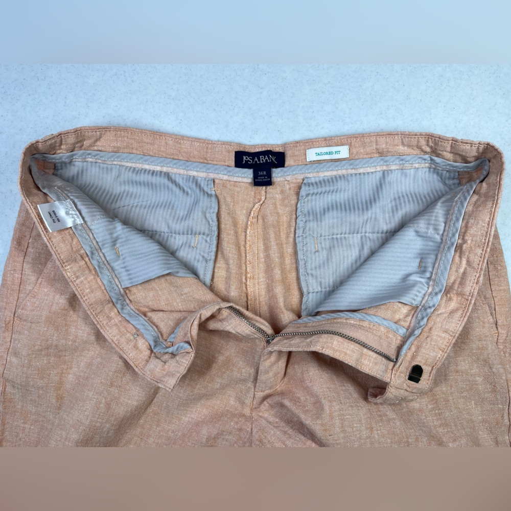 Jos. A. Bank Men’s Linen/Cotton 8.5” Tailored Fit Shorts. Size 36 - Picture 5 of 11